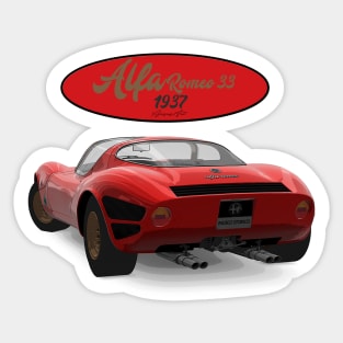 Alfa Romeo 33 1968 Back Sticker